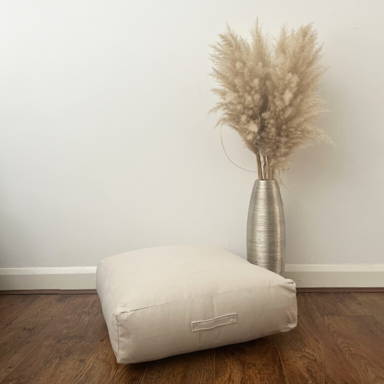Indoor Meadow Cream Floor Cushion
