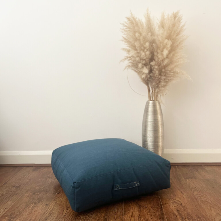 Indoor Meadow Navy  Floor Cushion