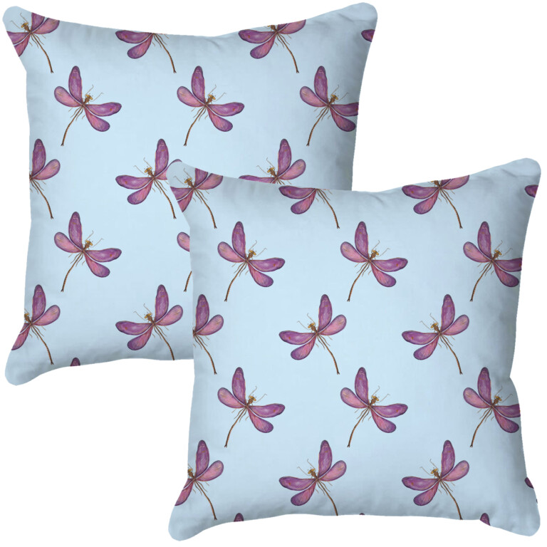 Dragonfly Group Baby Blue Quick Dry Outdoor Cushion