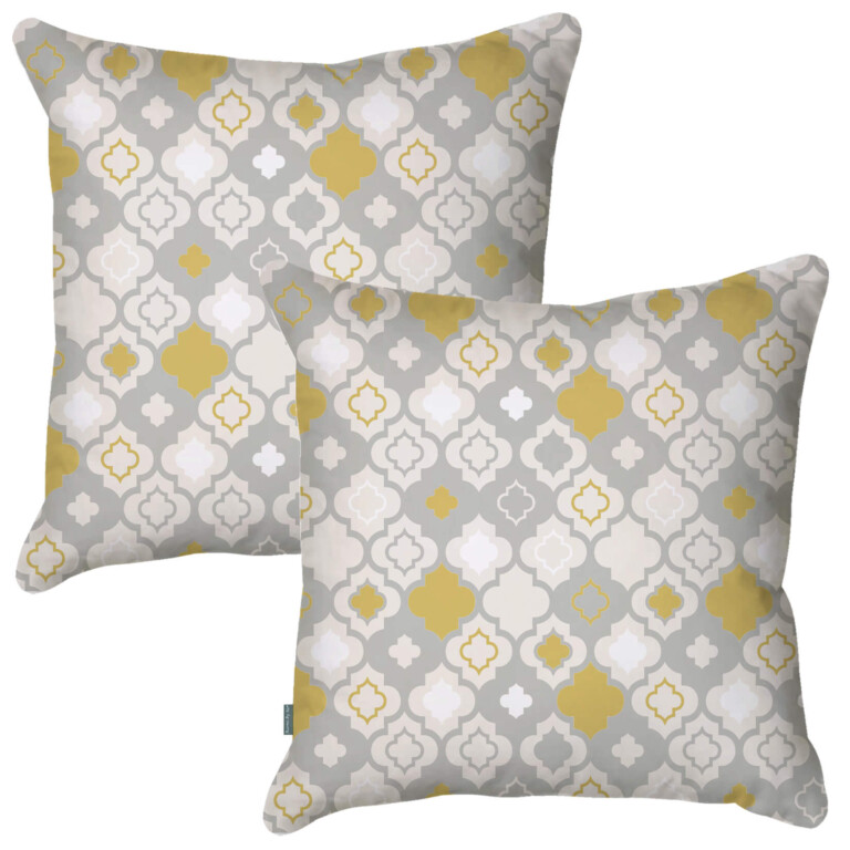 Morrocan Quatrefoil Blue & Yellow