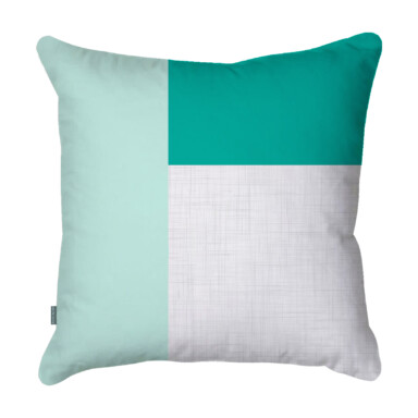 Colour Block Teal Quick Dry Outdoor Cushion