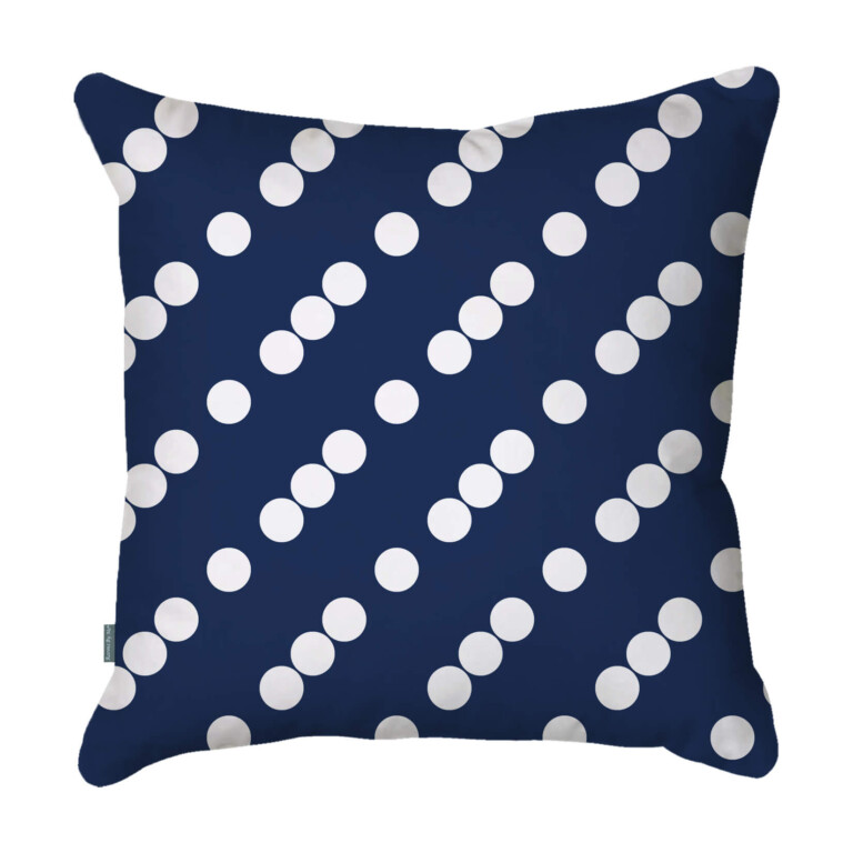 Diagonal Dots Navy & White