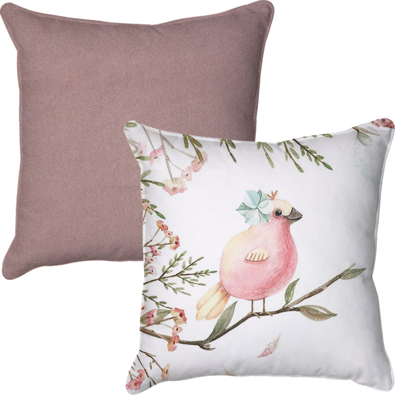 Cute Bird Flower Pink 2