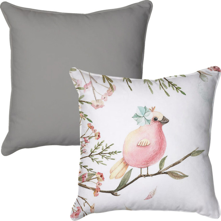 Cute Bird Flower Pink 2