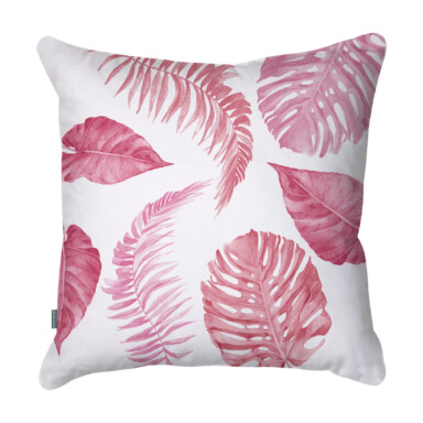 Leaves Multi Pink Quick Dry Outdoor Cushion