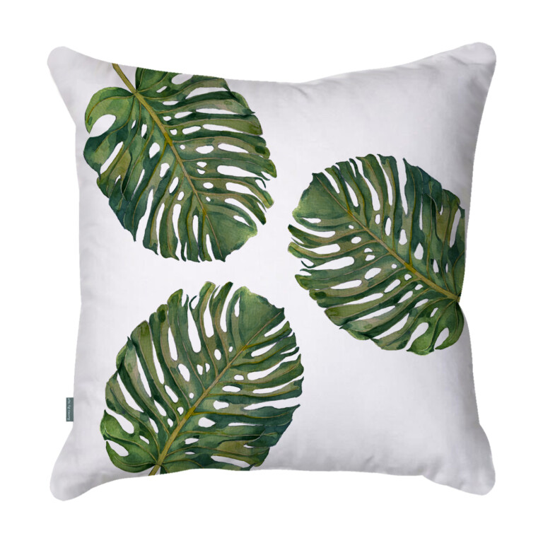 Leaves Trio Green Quick Dry Outdoor Cushion