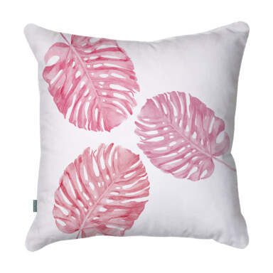 Leaves Trio Pink Quick Dry Outdoor Cushion