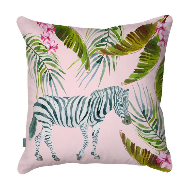 Zebra Pink Quick Dry Outdoor Cushion