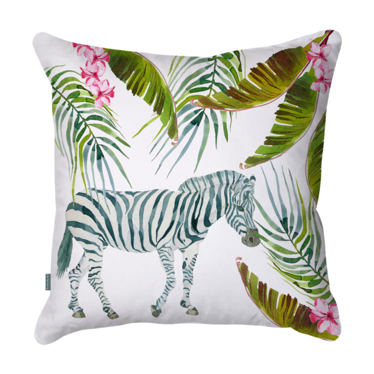 Zebra White Quick Dry Outdoor Cushion