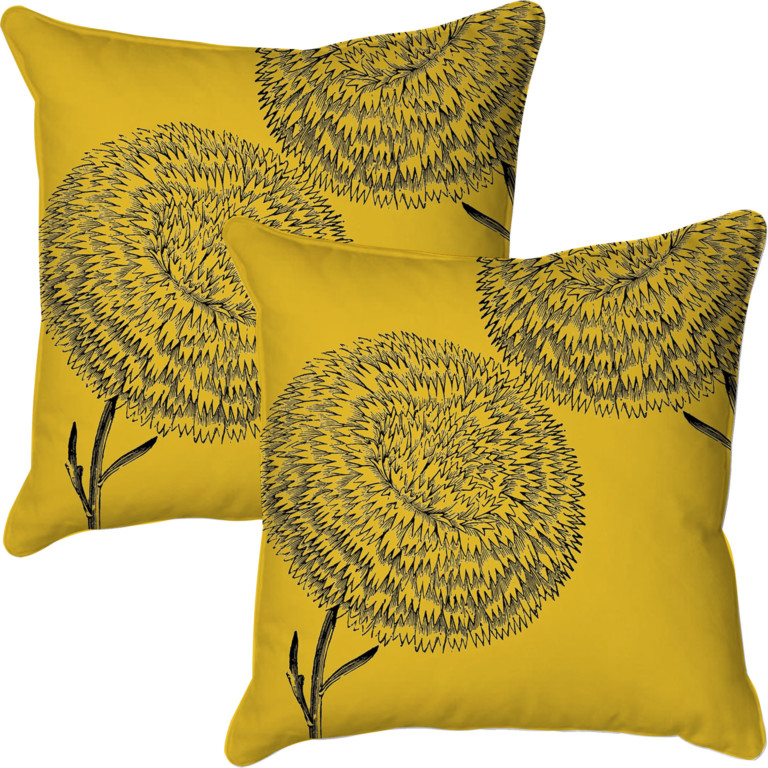 Chrysanthemums Circle Ochre