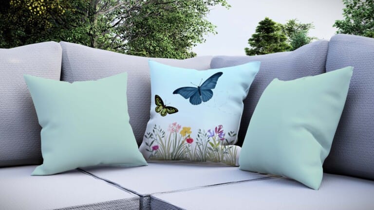 Meadow Bees Quick Dry Outdoor Cushion