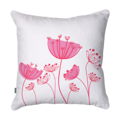 Wildflowers Pink Quick Dry Outdoor Cushion