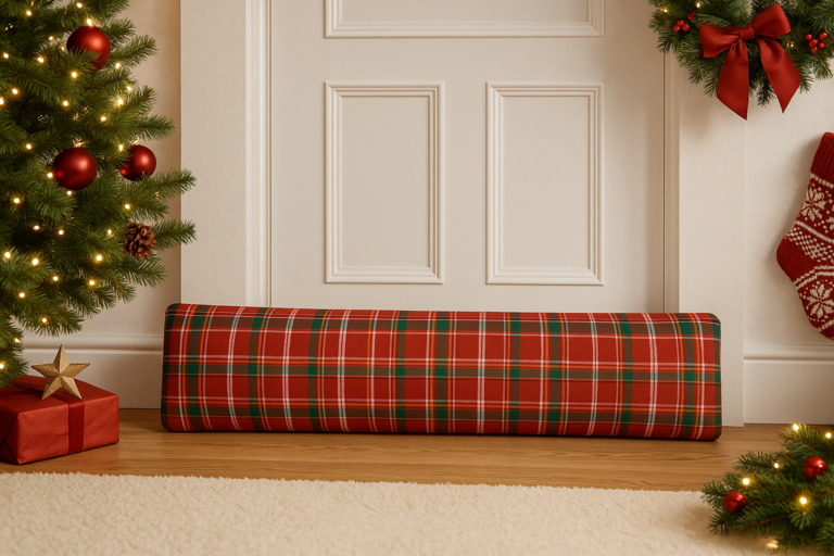 Traditional Red & Green Tartan Draught Excluder