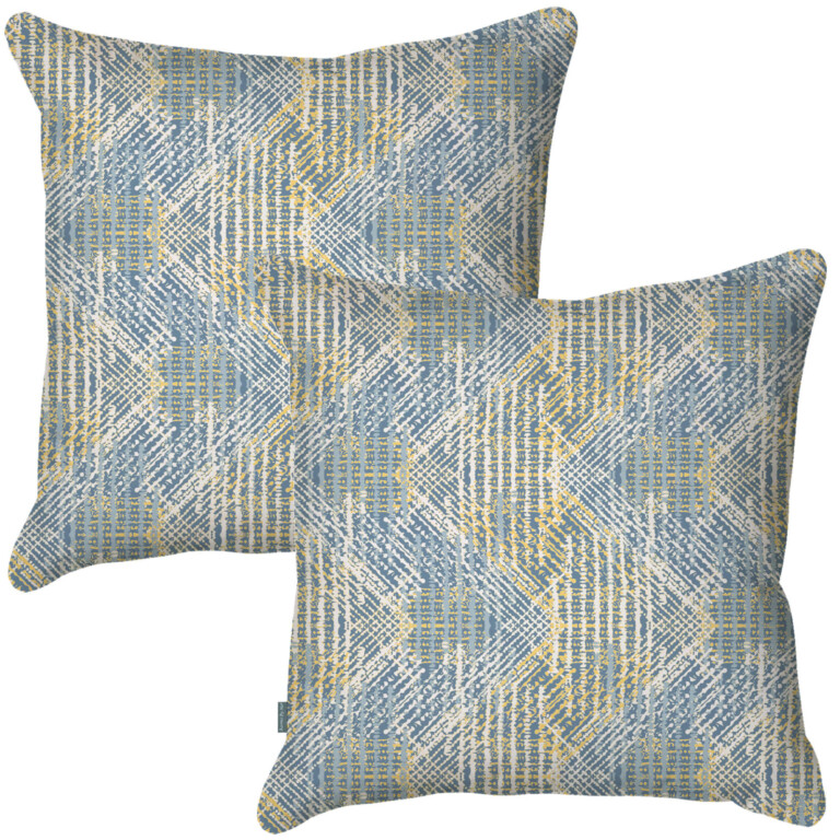 Morrocan Quatrefoil Blue & Yellow