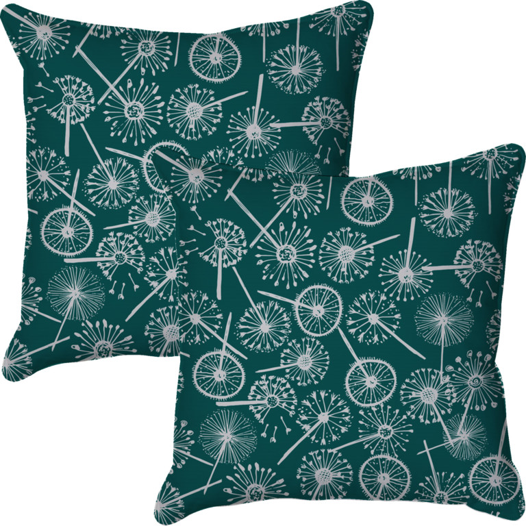 Dandelions Random Clocks Teal