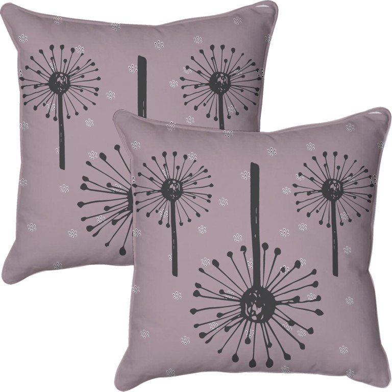 Dandelions Clock Spiky Mauve