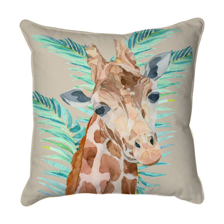 Giraffe Taupe & Green