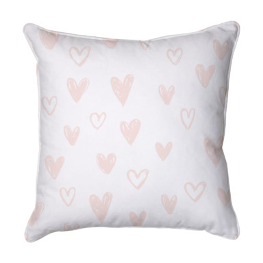 Hearts Crafted White & Baby Pink