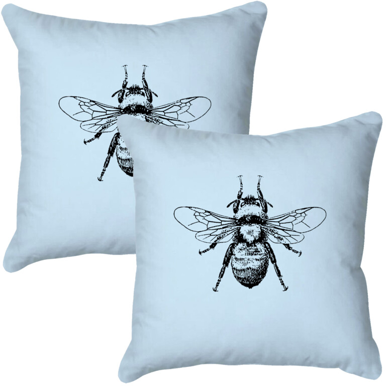 Bee Baby Blue Quick Dry Outdoor Cushion