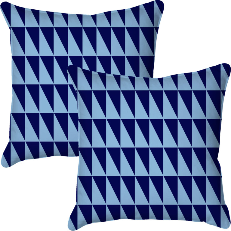 Triangles Two-Tone Blue