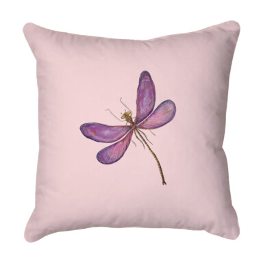 Dragonfly Baby Pink Quick Dry Outdoor Cushion