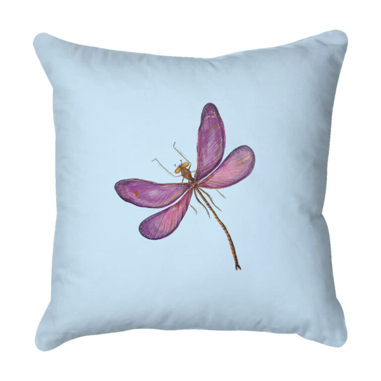 Dragonfly Baby Blue Quick Dry Outdoor Cushion