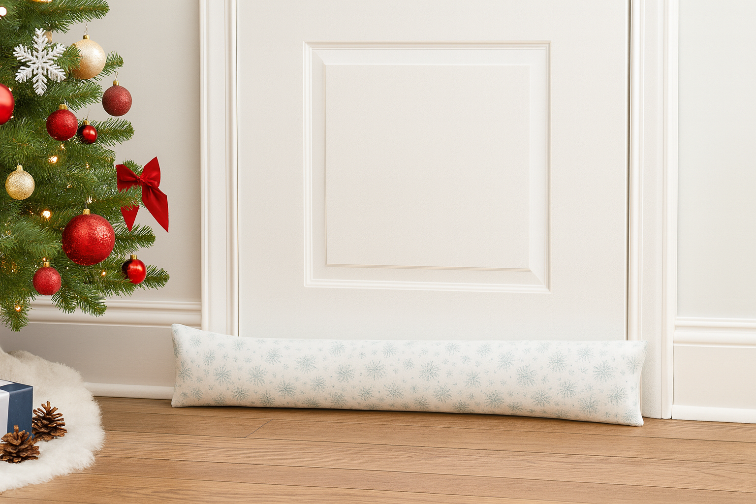 Snowflake Print Draught Excluder
