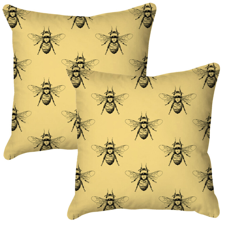 Bee Group Yellow Quick Dry Outdoor Cushion