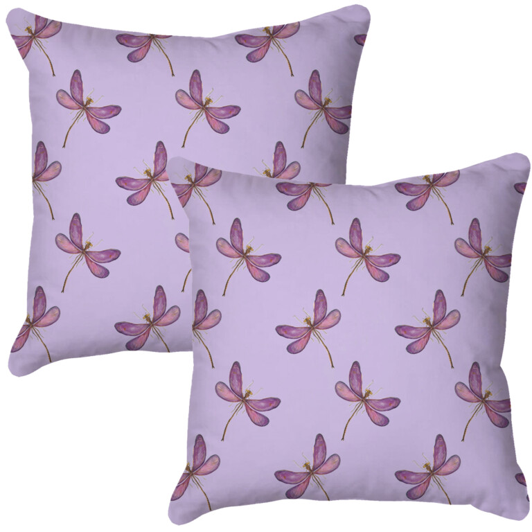 Dragonfly Group Lilac Quick Dry Outdoor Cushion