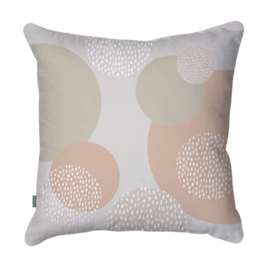 Circles Beige and Neutral Cushion