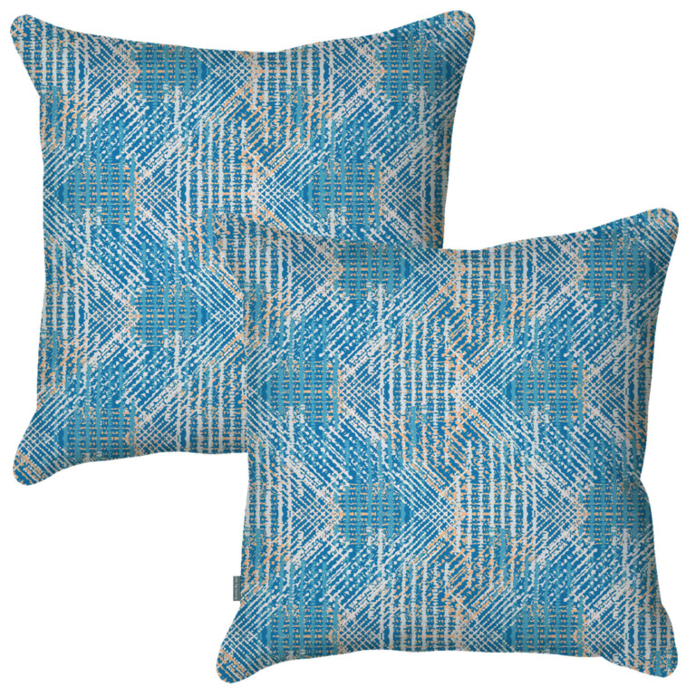 Morrocan Quatrefoil Blue & Yellow