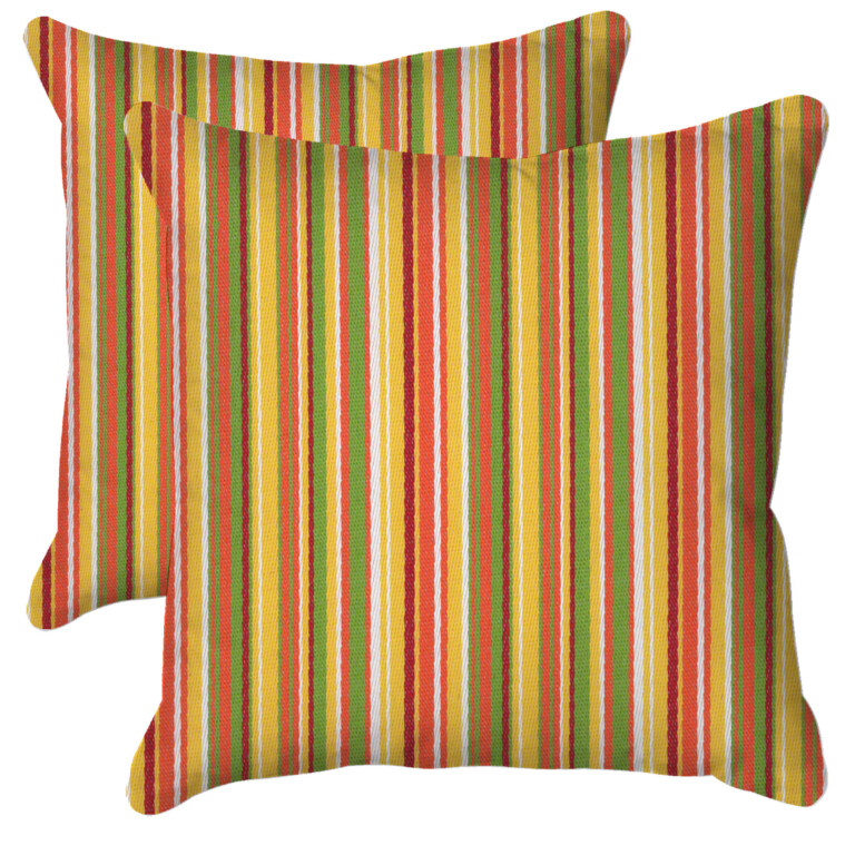 Bray Stripe Yellow Outdoor Cushion