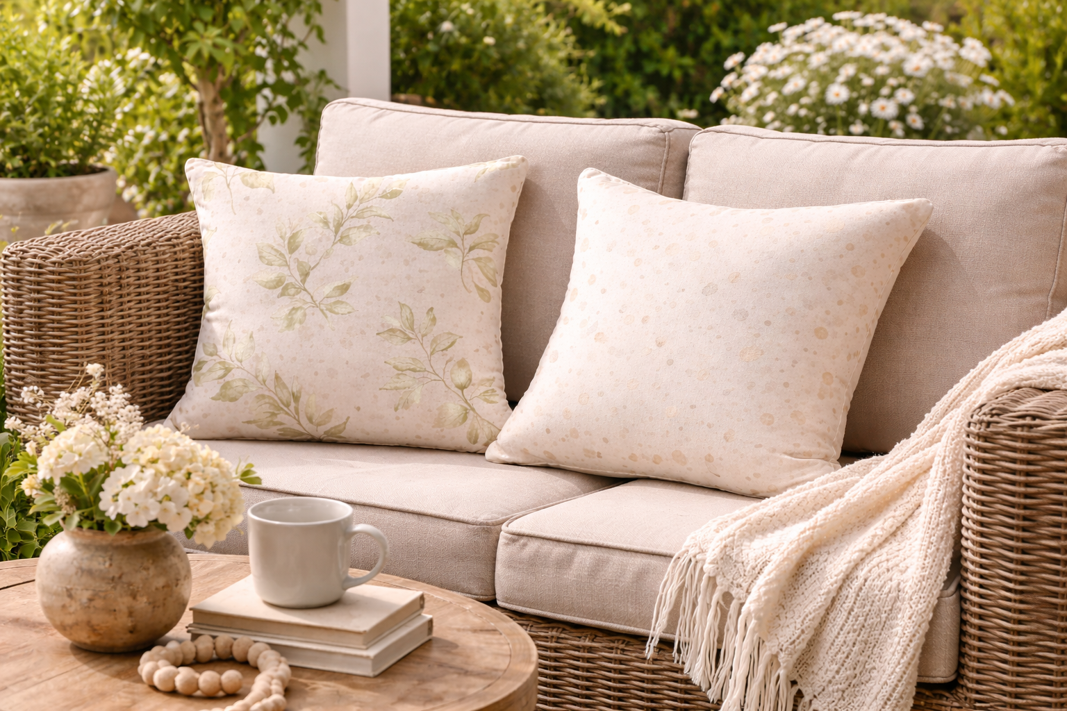 Greenery Trail Outdoor Cushion