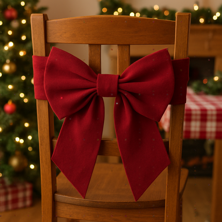 Cherry Red Chair Bow