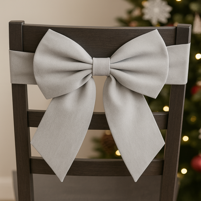 Silver Chair Bow