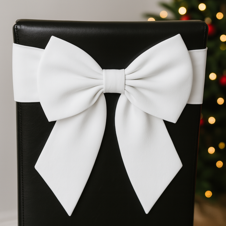 White Chair Bow
