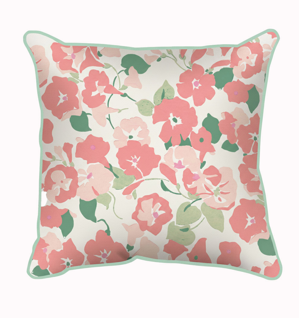 Laura Ashley Dilly Blooms Pink Outdoor Cushion