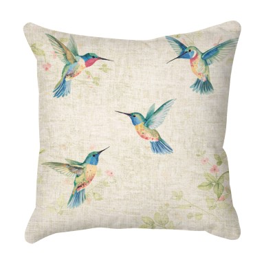 Emerald Hummingbirds Outdoor Cushion