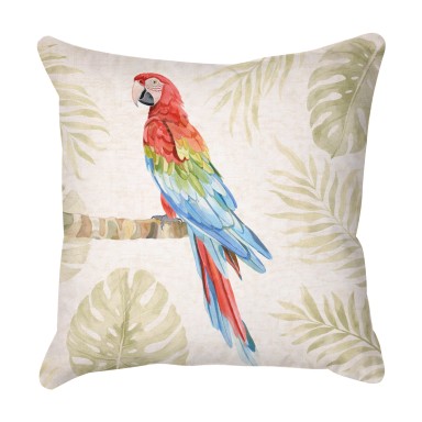 Exotic Palm Parrot Outdoor Cushion