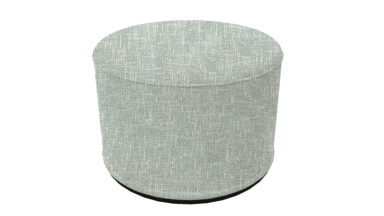 Hessian Duck Egg Indoor Pouffe