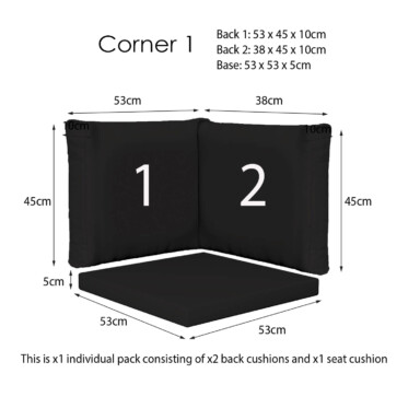 Oakley Black Corner Sets