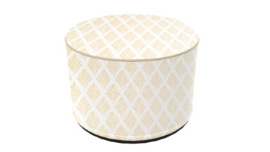 Laura Ashley Florin Pale Gold Indoor Pouffe