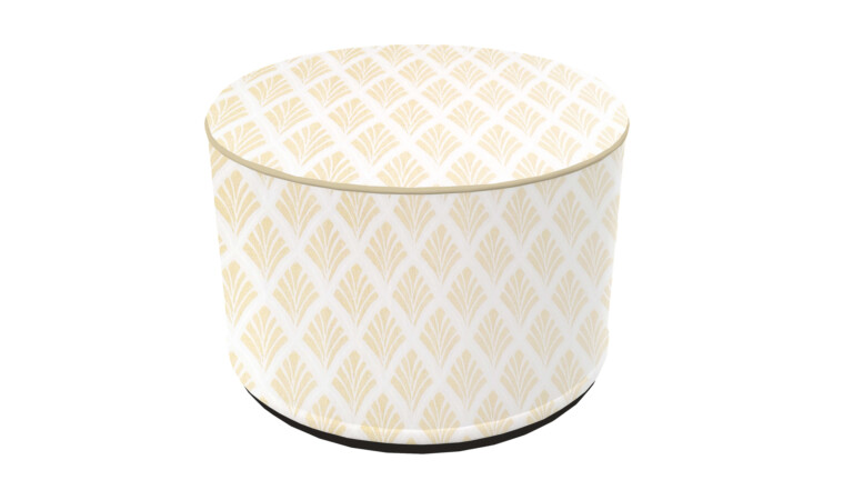Laura Ashley Florin Pale Gold Indoor Pouffe