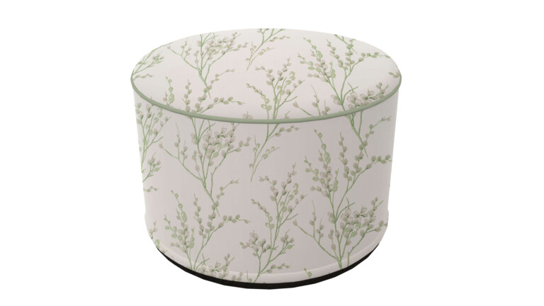 Laura Ashley Pussy Willow Hedgerow Indoor Pouffe