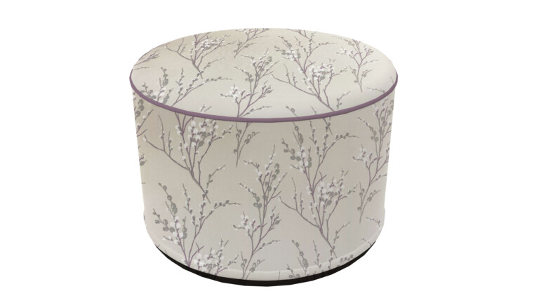 Laura Ashley Pussy Willow Natural Indoor Pouffe