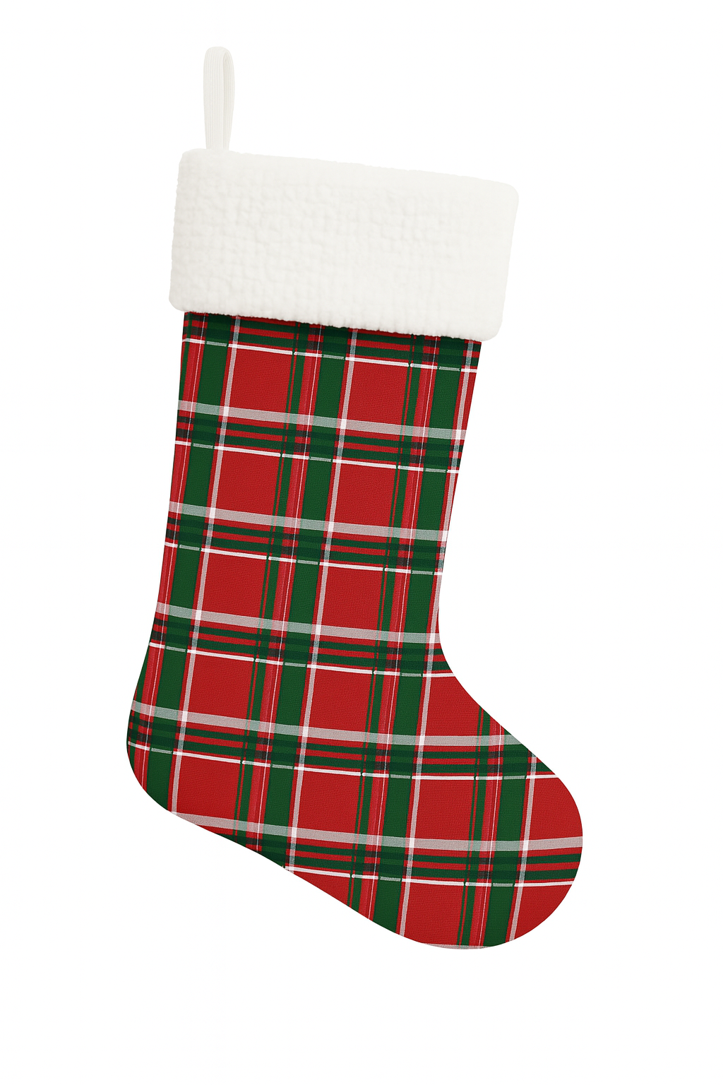 Classic Red Tartan Christmas Stocking