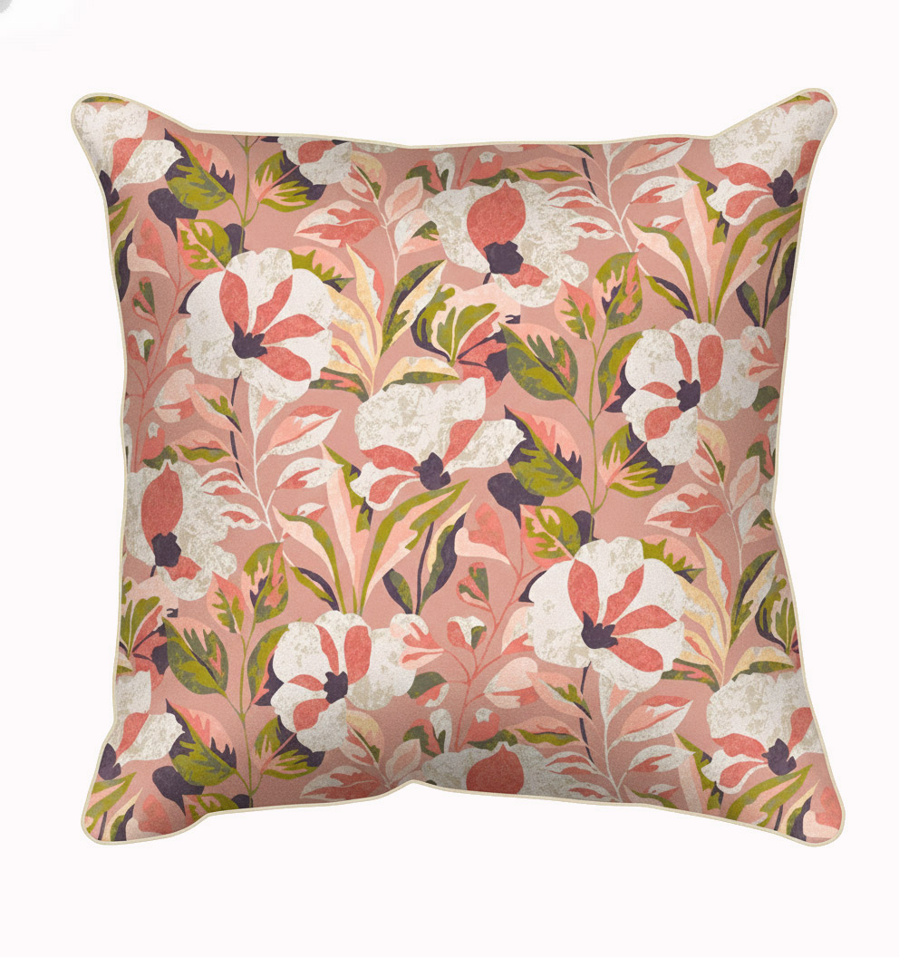 Laura Ashley Somerby Blooms Pink Outdoor Cushion