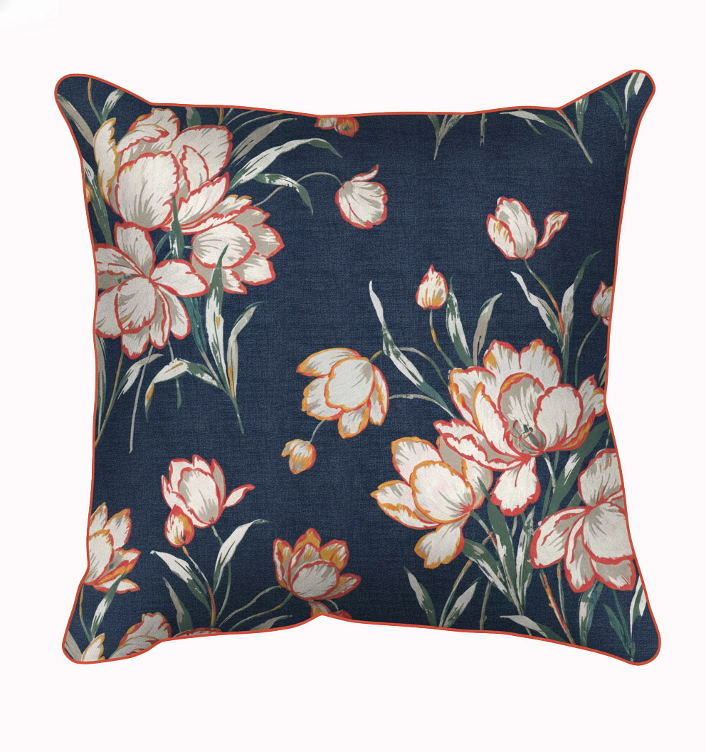 Laura Ashley Sutcliffe Tulips Outdoor Cushion