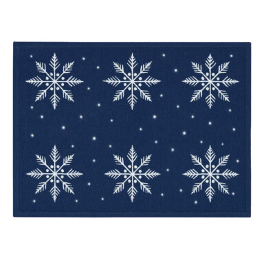 Frosted Midnight Snowflake Place Mats
