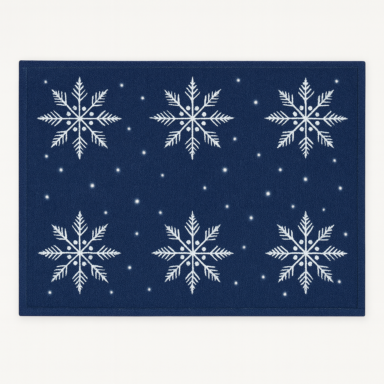 Frosted Midnight Snowflake Place Mats